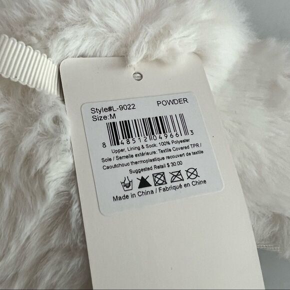 Lemon‎ Brand Slippers NWT Faux Fur Powder White Style L-9022 - Picture 6 of 6